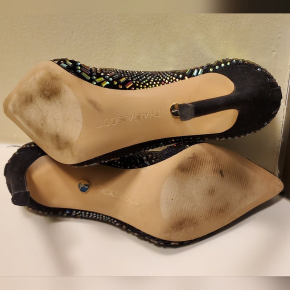 THALIA SODI Karmen Ankle Booties Black Knit 6M Pre-owned - Picture 10 of 14